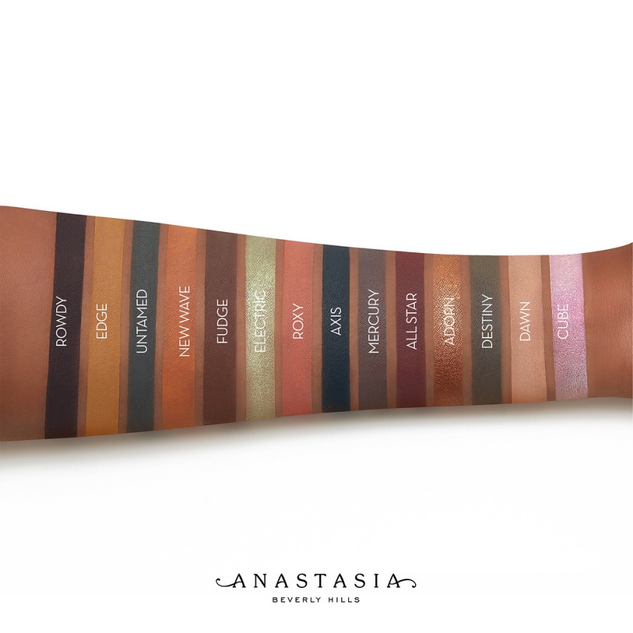 Anastasia Beverly Hills Subculture Palette Swatches on different Skin Tones