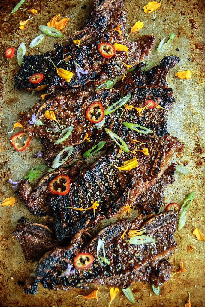 Grilled Sweet Gingery Korean Short Ribs from HeatherChristo.com