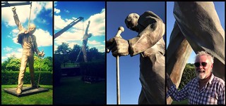 Riproduzione della statua di Freddie Mercury nel giardino di Roger Taylor - 2014
