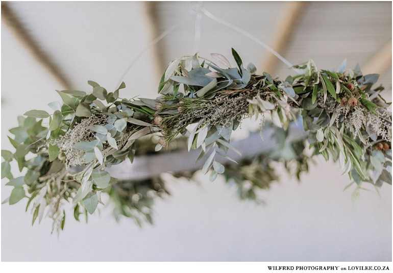 Chalky greens, fynbos and Protea wedding