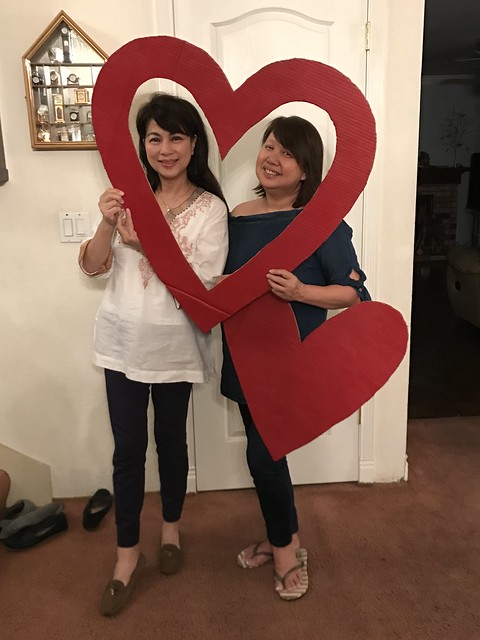 sister love, heart cut-outs