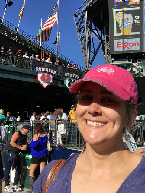 Night out at Stitch n Pitch at SafeCo Field cheering on the Seattle Mariners. July 20, 2017.