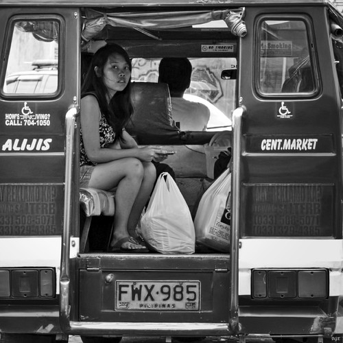 street filipina jeepney public transport bacolod city philippines