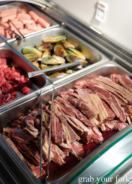LA galbi beef rib at Yass Korean BBQ Buffet in Strathfield Sydney