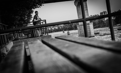manchester photography streetphotography man photographer bench river bridge monochrome inspiration nikon lines view allyouneedislight