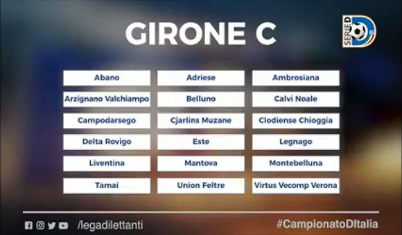 Serie D 2017/2018, Virtus Verona ancora nel girone C - 0