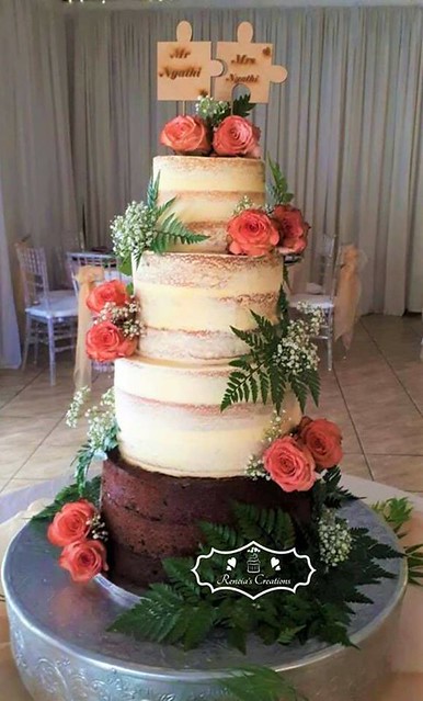 Naked Cake with Vanilla and Fruitcake by Rencia Lawrence of Rencia's Creations