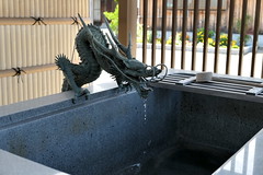 Photo：Shinto style purification water fountain (手水舎) at Saiganji Temple (西願寺) By Greg Peterson in Japan