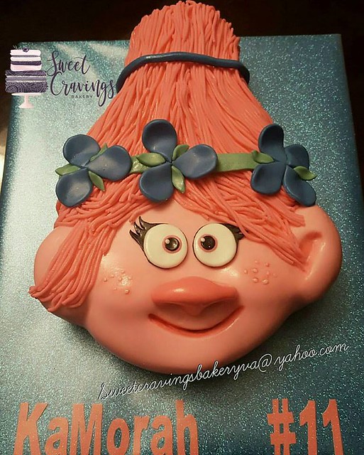 Poppy The Troll Cake by Kim Outlaw of Sweet Cravings Bakery