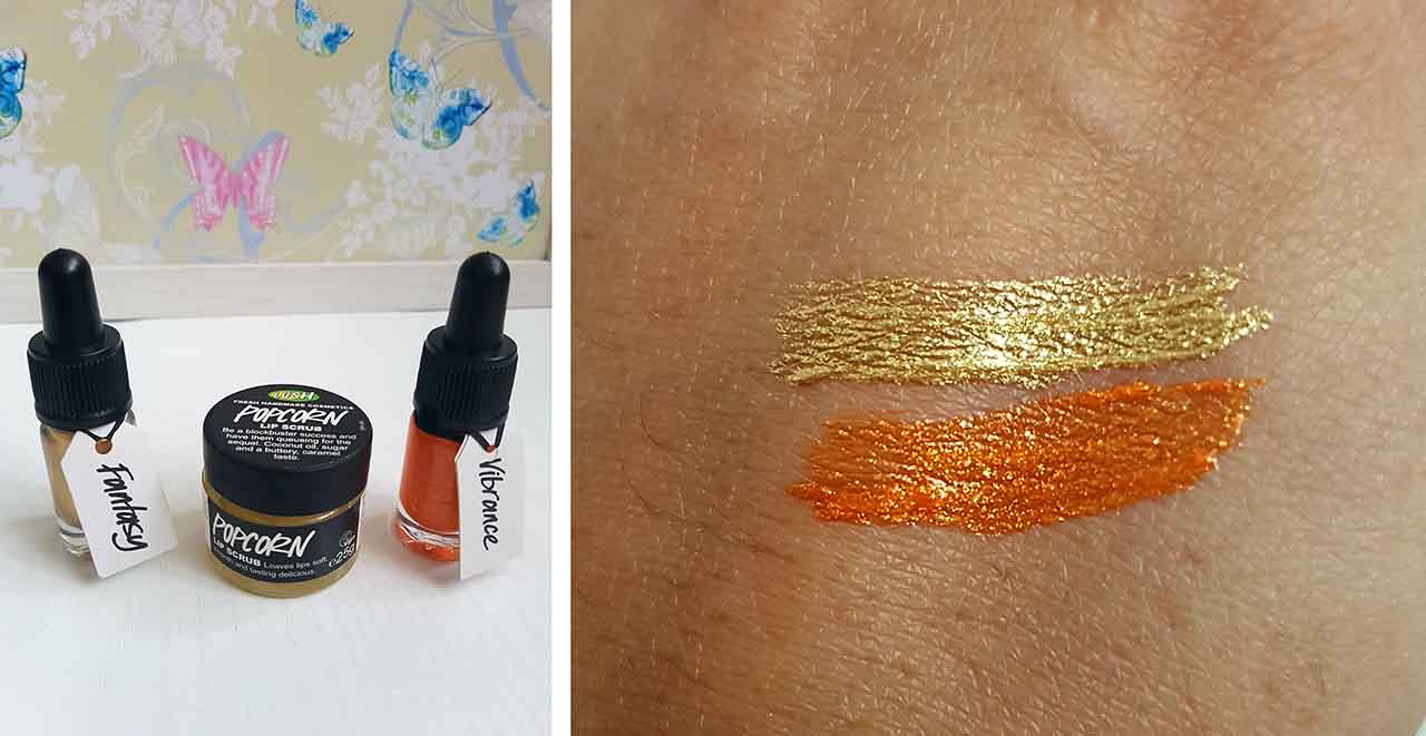 Lush Fresh Handmade Cosmetics – How Lush Are They: Vibrance Lipstick - This lipstick is a lovely tangerine orange colour and semi-opaque, as can be seen in the swatch. It contains jojoba oil, candelilla wax and rose wax making it quite moisturising on the lips. It provides good pigmentation and can be dabbed on the lips for a more natural look or fully applied with the applicator in the lid for a fuller more intense colour. It can also be used on the eyes! For me personally, after testing it as a lipstick and an eyeliner, I preferred to use it for the latter simply because I did not find it as attractive as a lipstick and I had to reapply quite often. As an eyeliner however it gave a pop of colour and didn’t budge once applied.