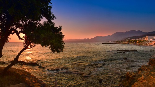 crete creta greece travel tree sunrise sunset sea seascape season nikon vawe