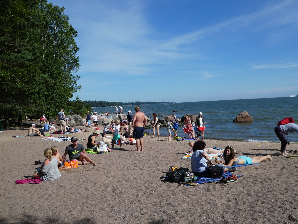 The beach at Haukilahti, Espoo, Finland 