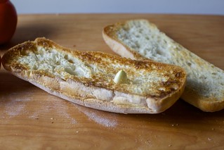 grilled or toasted bread