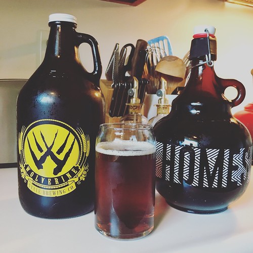 Getting our pre-game on & ready for some Red Raider football tonight! On the left: Wolverine Oktoberfest. On the right: Homes Brewery "Bang Down" Oat Stout. @wolverinestatebrewingco @homesbrewery @texastechathletics