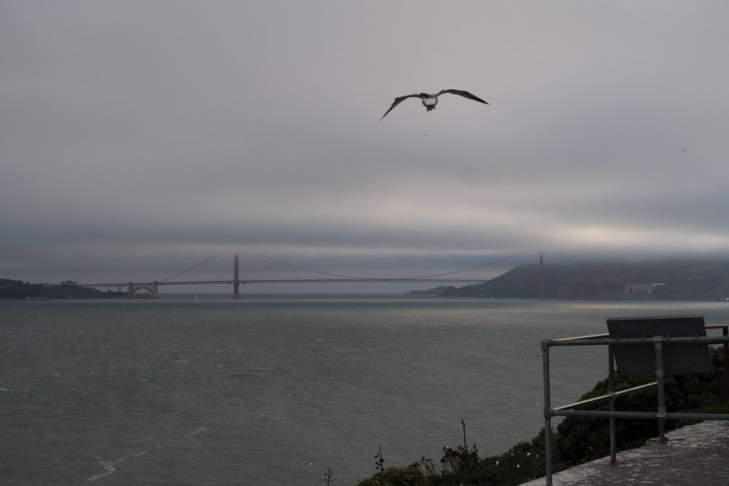 View of Golden Gate Bridge from Alcatraz