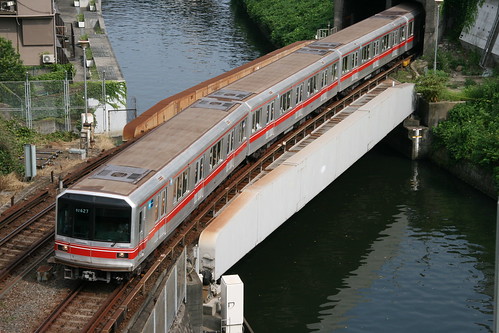 Tokyo Metro 02 series near Ochanomizu.Sta, Bunkyo, Tokyo, Japan /Aug 5, 2017