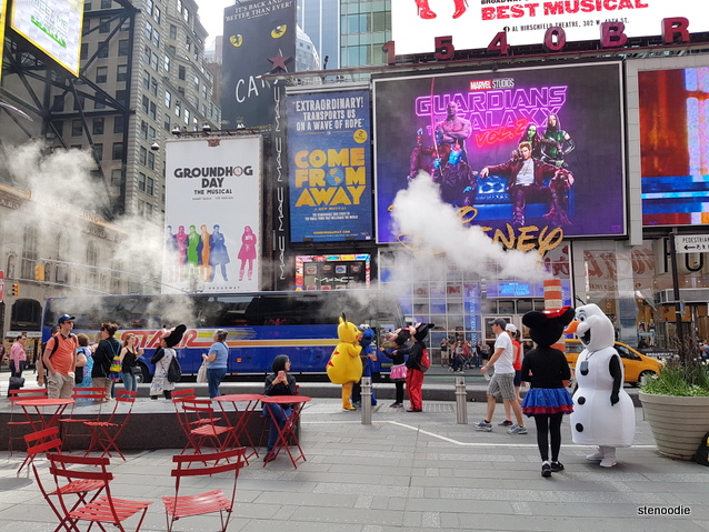  Cartoon characters in Times Square