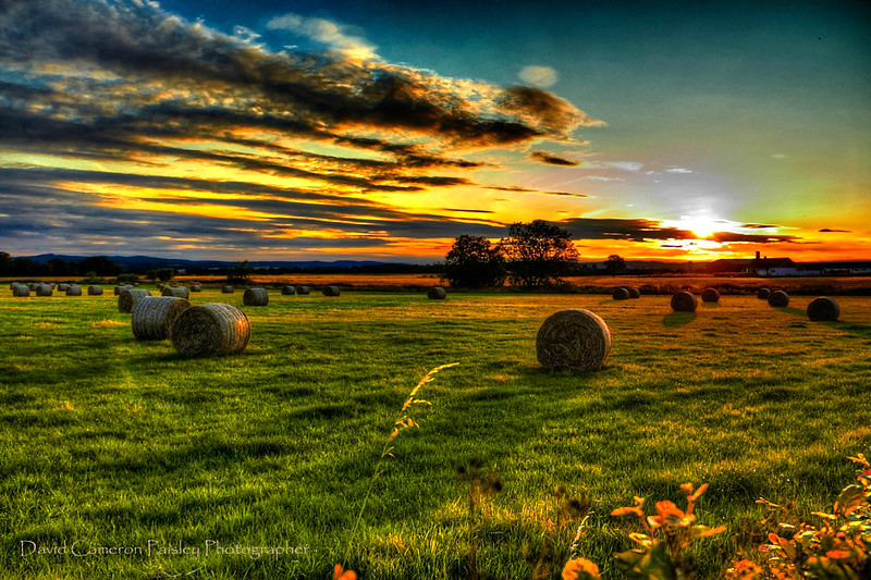 Blackstoun rd Hay Bale sunset