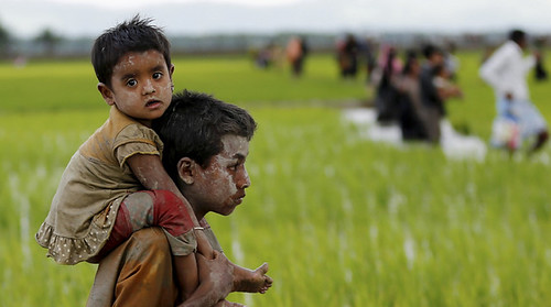 A fuga dos refugiados rohingyas
