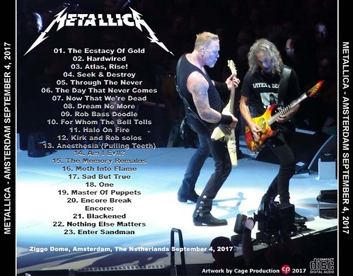 Metallica-Amsterdam September 4, 2017 back