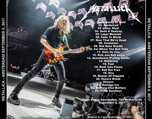 Metallica-Amsterdam September 6, 2017 back