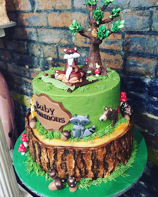 Woodland Themed Cake by Annie's Culinary Creations