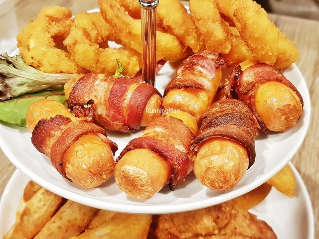 Sausages Wrapped With Bacon Strips