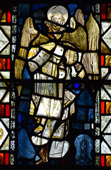 composite figure of an angel (14th, 15th and 19th Century glass)