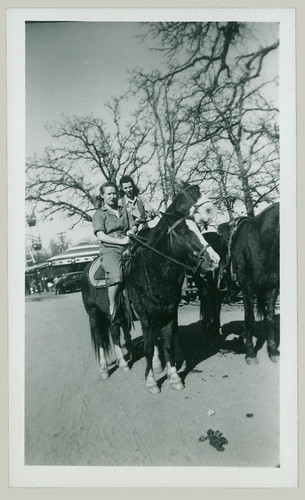 Two women on horseback