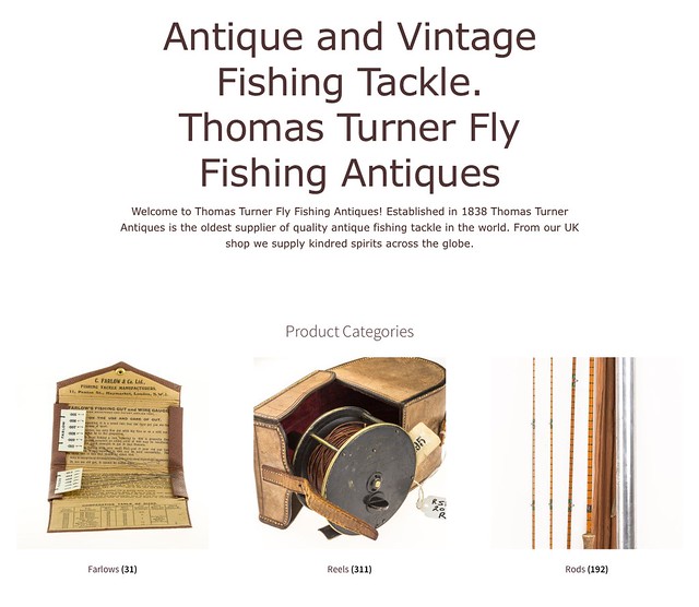 Thomas Turner Fly Fishing Antiques website