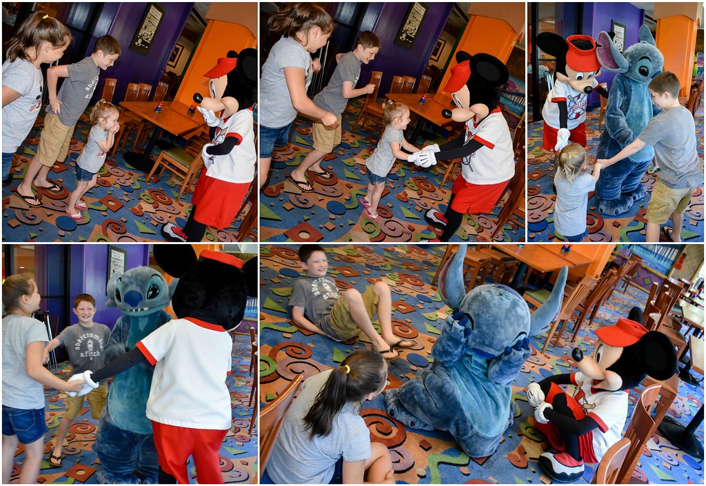playing with stitch and mickey