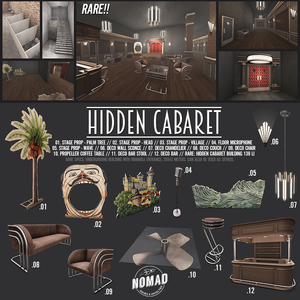 NOMAD // HIDDEN CABARET Gacha Key - SecondLifeHub.com