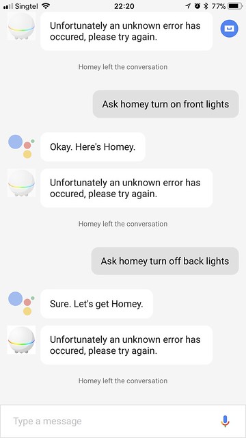 Homey - Google Assistant