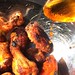 Grilled hot wings on a hot summer day!