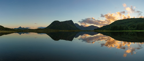 camerasonyrx1r2 cinemascopt reflections lofoten norway mountains sunset waterscape lake panorama åltjønna