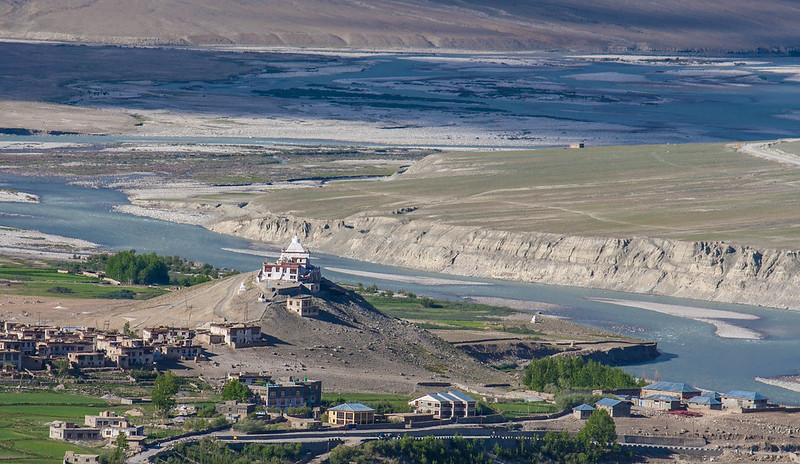 The guardian of the village - Pibiting Gompa tops a hillock on the bank of Tsarap river blessing the village since many years
