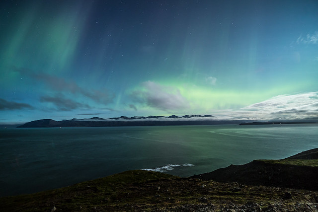 Aurora Borialis Eyjafjordur Ólafsfjarðarmúli