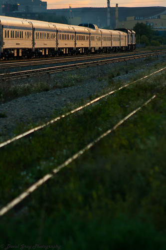 canadian via rail canada edmonton alberta stainless steel train locomotive