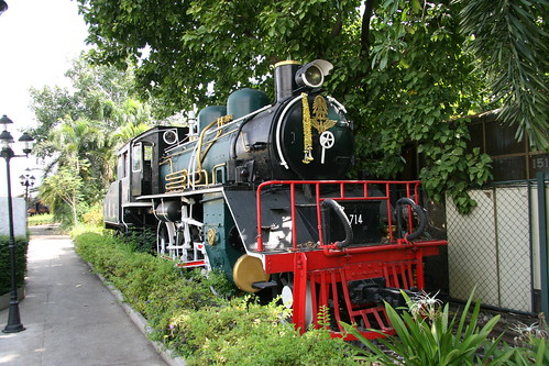 Thai State Railway RSR(JNR) No. 714(C56.16) 2-6-0 in Hua Lamphong.Sta, Bangkok, Thailand /Aug 13, 2017