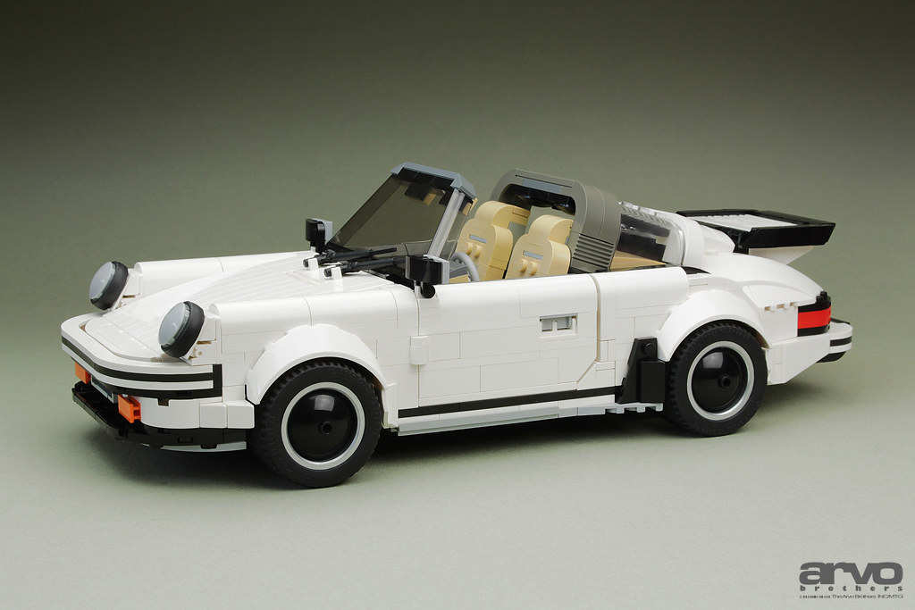 Lego Porsche Moc 911 Targa In Schwarz Und Gold Zusammengebaut