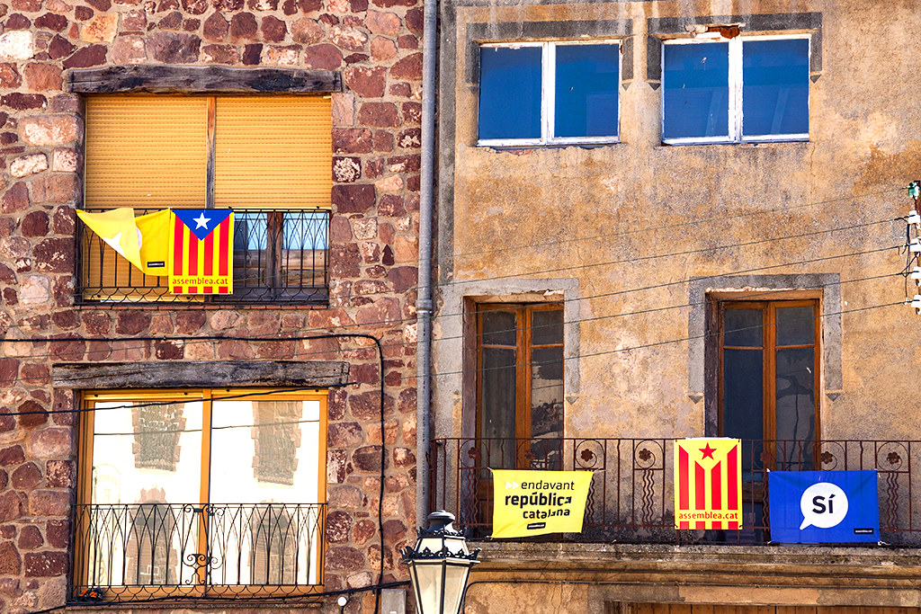 Catalan flags--Prades