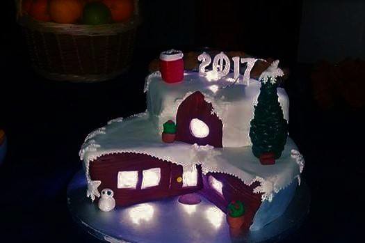 Snowy Mountain Hut Cake by Ana Matilde Marques Miranda