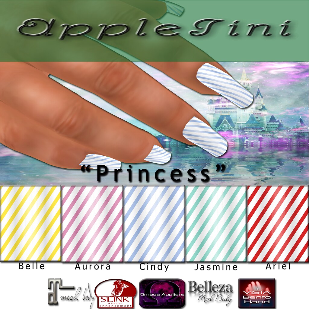 AppleTini Princess Nails - SecondLifeHub.com