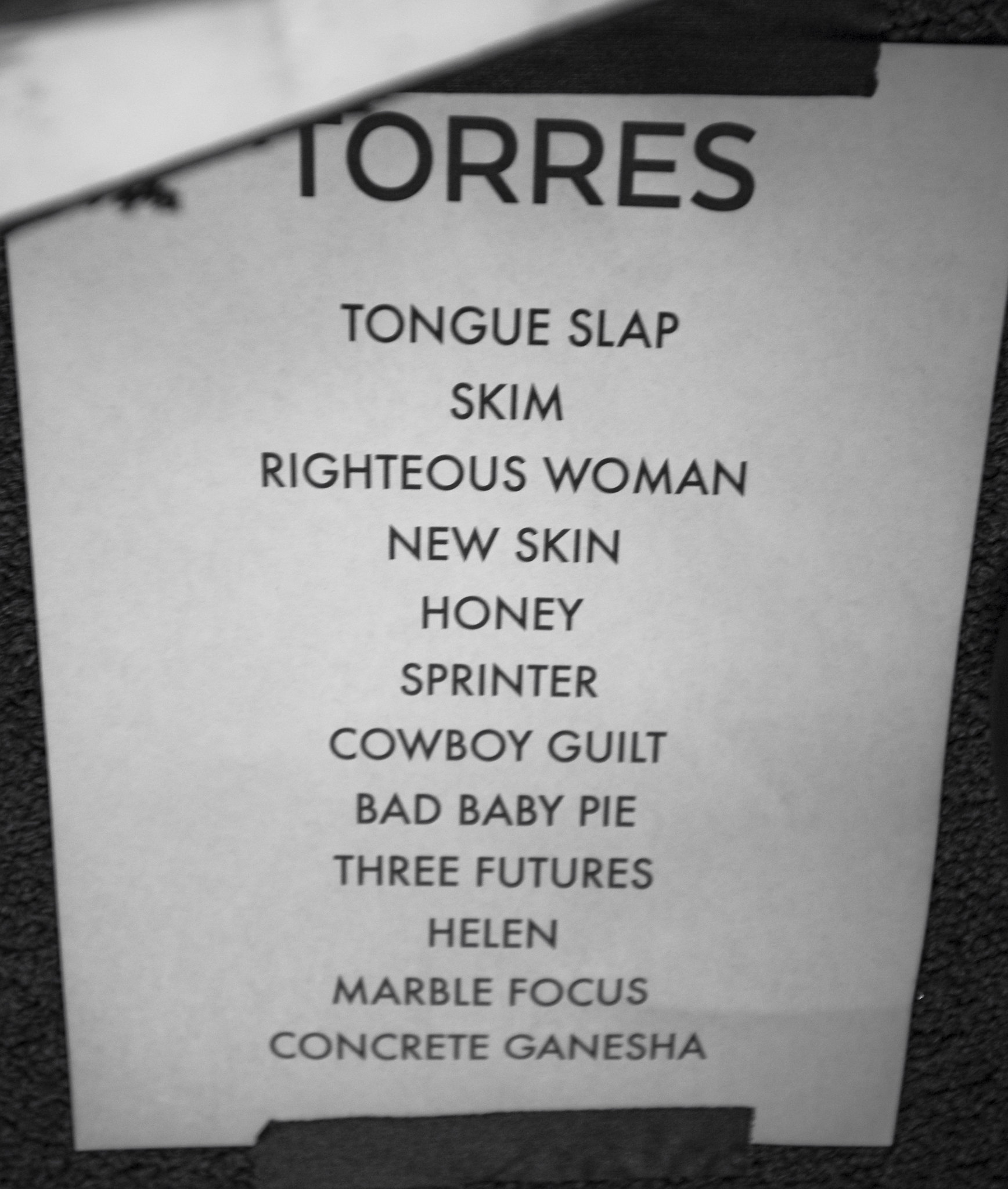 Torres Setlist