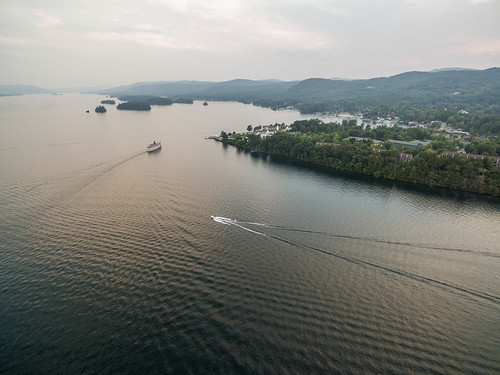 water lakegeorge aerialview drone bolton newyork unitedstates us
