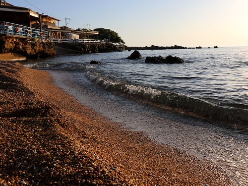 stoupa sea seaside water sunset greece beach peloponnese