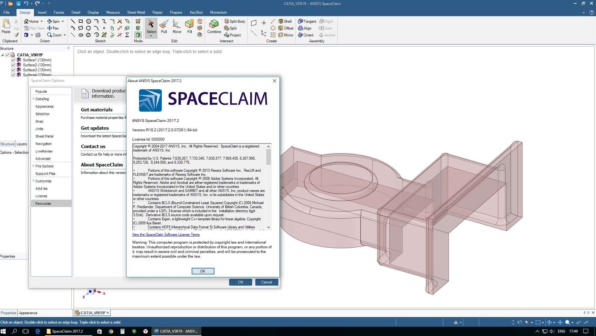 Working with ANSYS SpaceClaim Mechanical 2017.2 full license