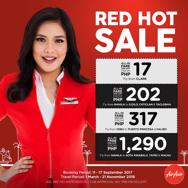 AirAsia Red Hot Sale September 2017