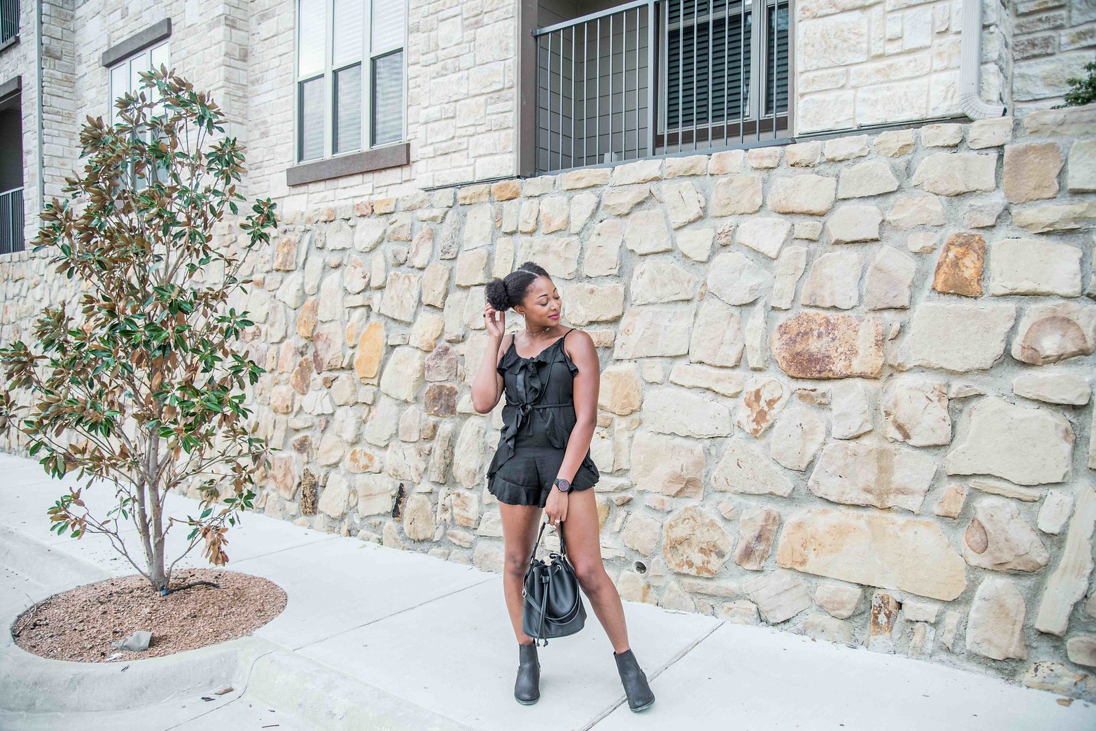 how to style a black romper