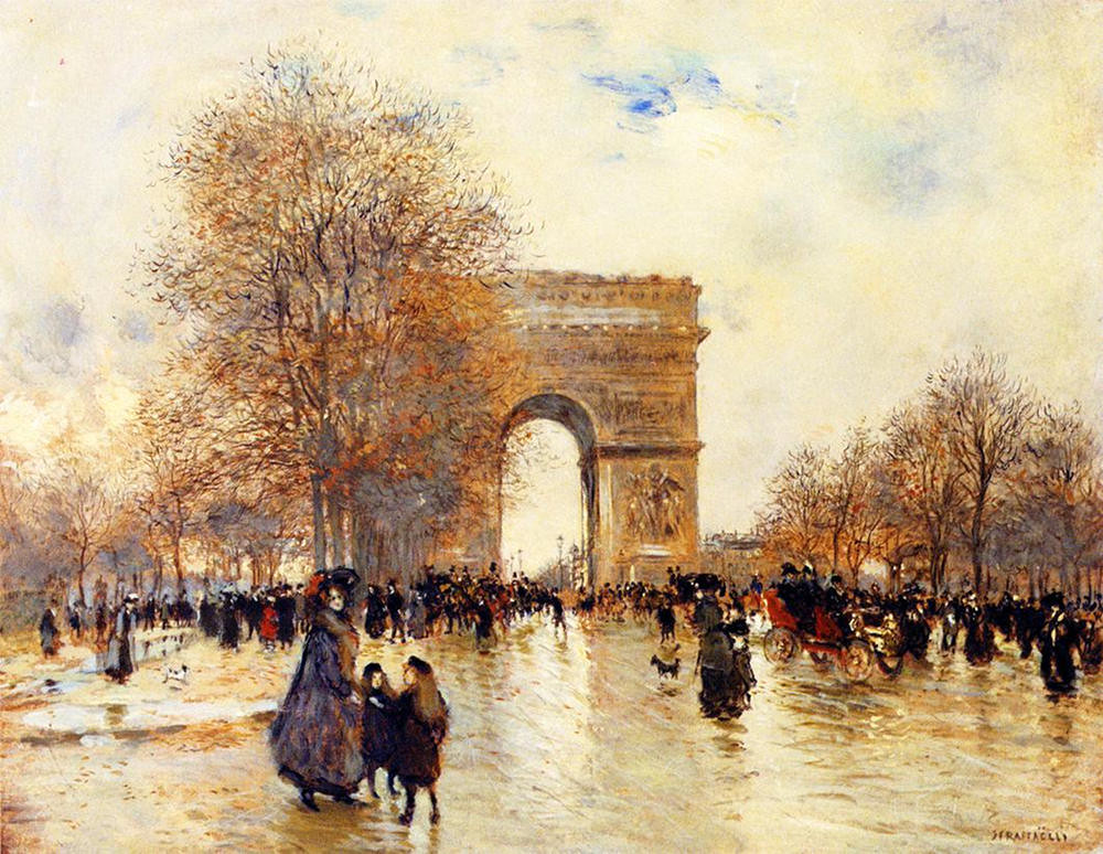 The Arc de Triomphe, Autumn Effect by Jean-François Raffaëlli, 1907